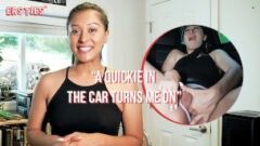 Ersties – Gorąca laska ryzykuje, że zostanie przyłapana na masturbacji w samochodzie 